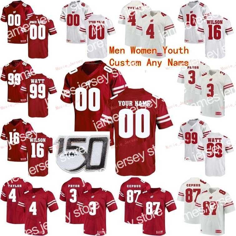 American College Football Wear Stitched Custom 37 Garrett Groshek 4 Aj Taylor 42 Tj Watt 45 Alec Ingold Wisconsin Badgers College Men Women Youth Jersey, Mens white with 150th patch
American College Football Wear Stitched Custom 37 Garrett Groshek 4 Aj Taylor 42 Tj Watt 45 Alec Ingold Wisconsin Badgers College Men Women Youth Jersey, Mens white with 150th patch