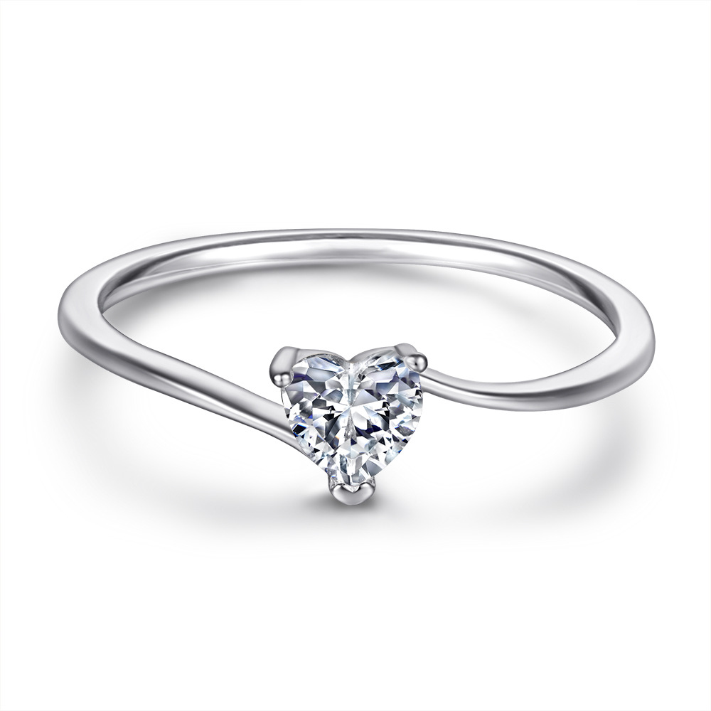 Wedding Accessories Pure Silver Engagement Rings Fadeless Single Heart Diamond Birdal Ring Proposal Ring No Fading Ladies Jewelry TL-065
Wedding Accessories Pure Silver Engagement Rings Fadeless Single Heart Diamond Birdal Ring Proposal Ring No Fading Ladies Jewelry TL-065
