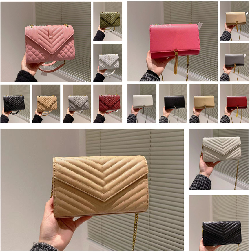 Classic designer bags multicolor caviar leather shoulder Crossbody bag purse luxury chain women handbags replica handbag with Dustbag gold and silver chain, Style 5
Classic designer bags multicolor caviar leather shoulder Crossbody bag purse luxury chain women handbags replica handbag with Dustbag gold and silver chain, Style 5
