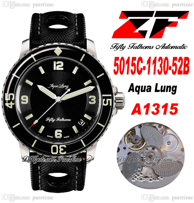 Fifty Fathoms Aqua Lung A1315 Automatic Mens Watch ZF 5015C-1130-52B Steel Case Black Dial Super Edition Sail-canvas Strap 50 Fathoms Watches Puretime A09
Fifty Fathoms Aqua Lung A1315 Automatic Mens Watch ZF 5015C-1130-52B Steel Case Black Dial Super Edition Sail-canvas Strap 50 Fathoms Watches Puretime A09