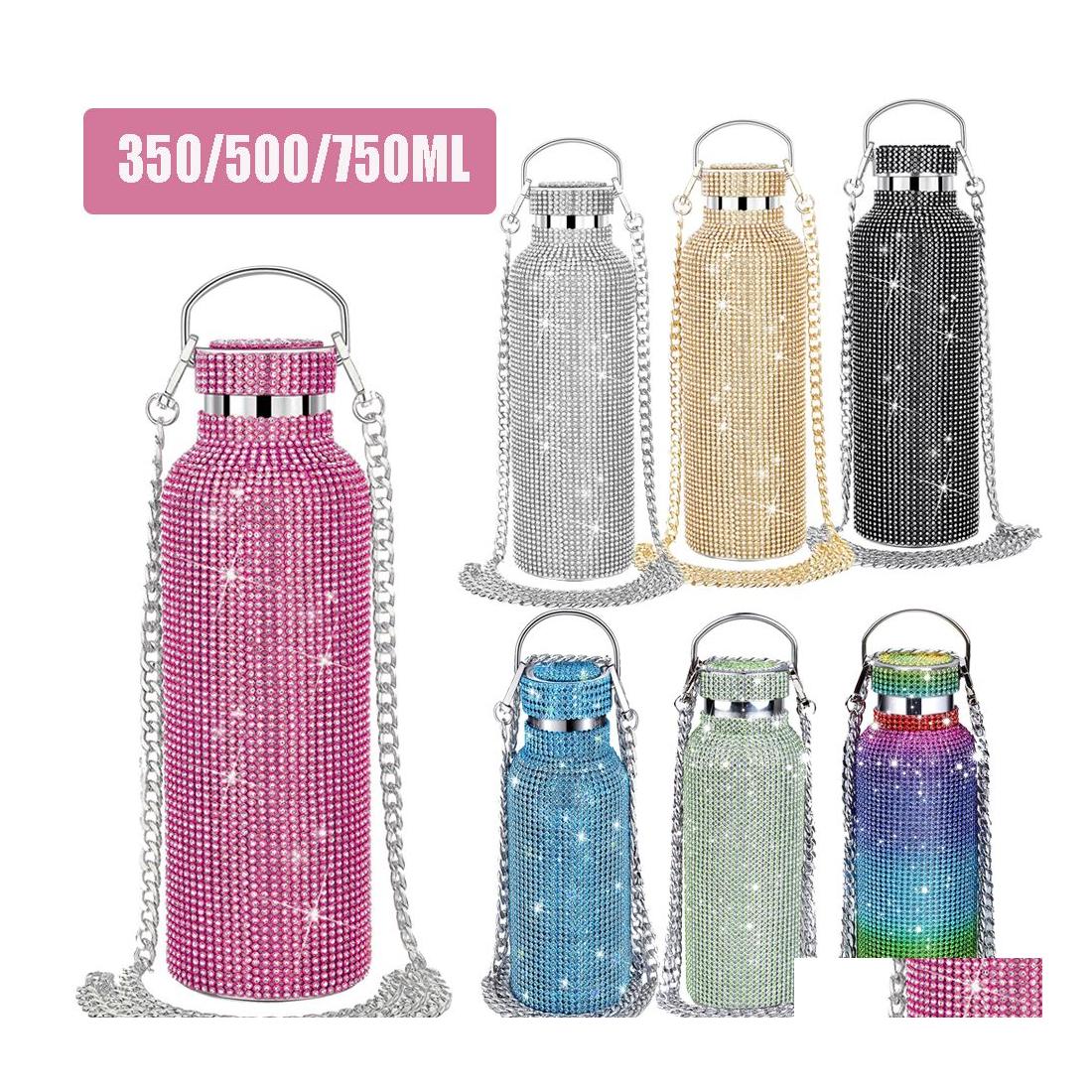 Water Bottles Bling Diamond Thermos Portable Glitter Bottle Crossbody Stainless Steel Thermal Flask 350Ml 500Ml 750Ml 221018 Drop De Dh3Tu, Rose gold
Water Bottles Bling Diamond Thermos Portable Glitter Bottle Crossbody Stainless Steel Thermal Flask 350Ml 500Ml 750Ml 221018 Drop De Dh3Tu, Rose gold