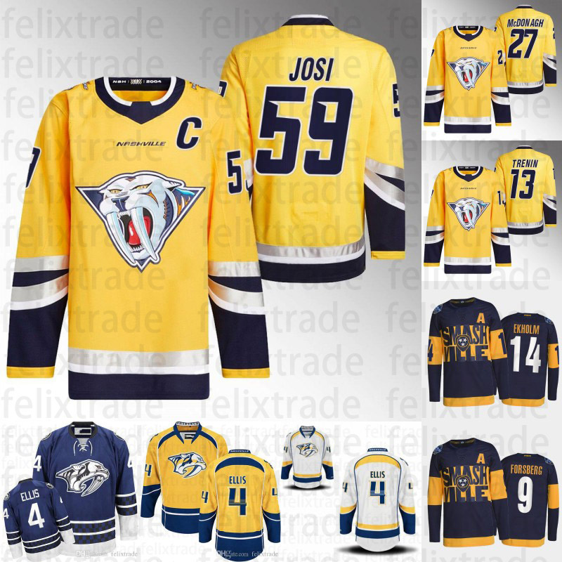 Ryan McDonagh Nashville 2023 Reverse Retro jersey Predators 25 Matt Carle 9 Filip Forsberg 35 Pekka Rinne 38 Viktor Arvidsson Pontus Aberg 25th Anniversaryr jersey