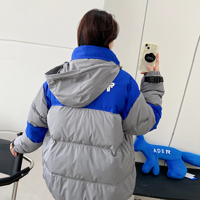 ADER ERROR Women's Down jacket for women in winter color contrast stitching fashion brand small number Korean version thickened short coat lovers