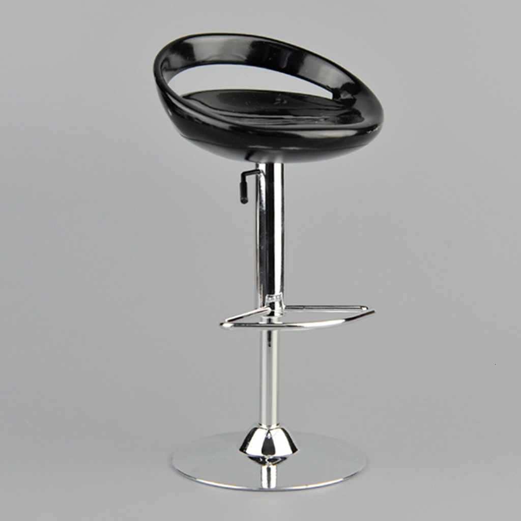 Kitchens Play Food MagiDeal 16 Scale Dollhouse Round Swivel Chair Pub Bar Stool Furniture Decor for 12 Inch Action Figure Dolls Acce Toy 6x14cm 221208