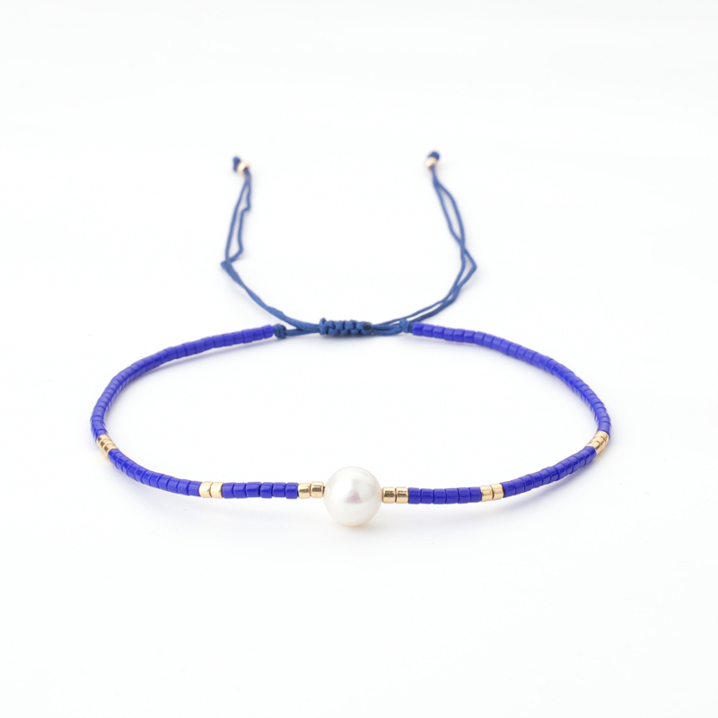 Miyuki Tila Bead Strands Bracelets Fresh Water Pearl Adjustable Bracelets for Women