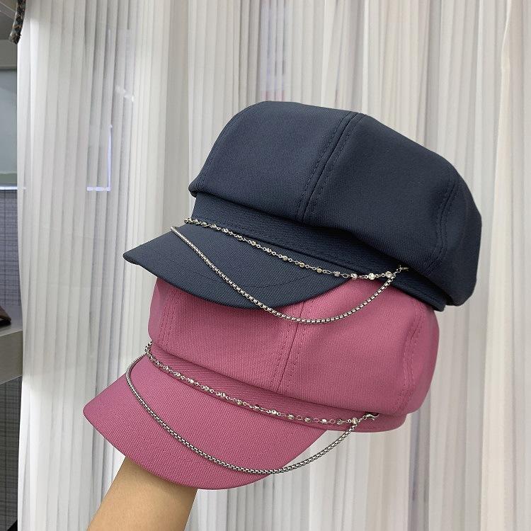 Berets 202212-2509209 Spring Fashion Metal Chain Rhinestone Decorate Leisure Sboy Lady Octagonal Hat Women Visors Cap, Black
Berets 202212-2509209 Spring Fashion Metal Chain Rhinestone Decorate Leisure Sboy Lady Octagonal Hat Women Visors Cap, Black