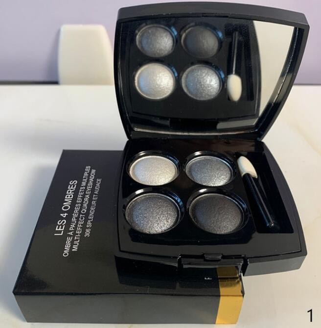 Famous Makeup Eye Shadow 4 Colors Matte Shimmer Natural Waterproof Eyeshadow Shadows Palette With Brush 6 Styles Free Fast Ship