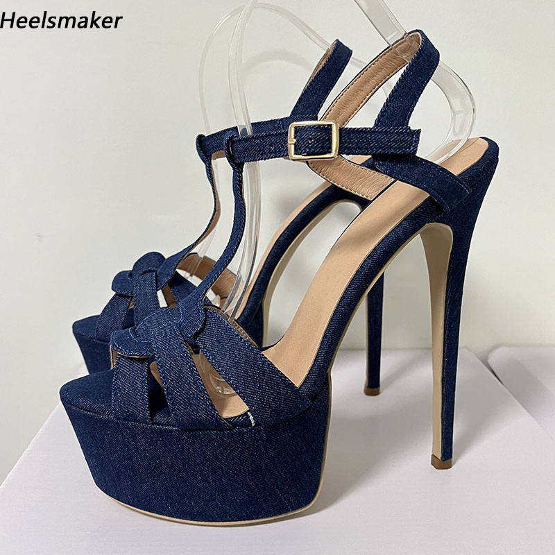 Heelsmaker Handmade Women Summer Sandals Stiletto Heels Peep Toe Fabulous Blue Party Shoes Ladies US Size 5-20, E0459 blue
Heelsmaker Handmade Women Summer Sandals Stiletto Heels Peep Toe Fabulous Blue Party Shoes Ladies US Size 5-20, E0459 blue