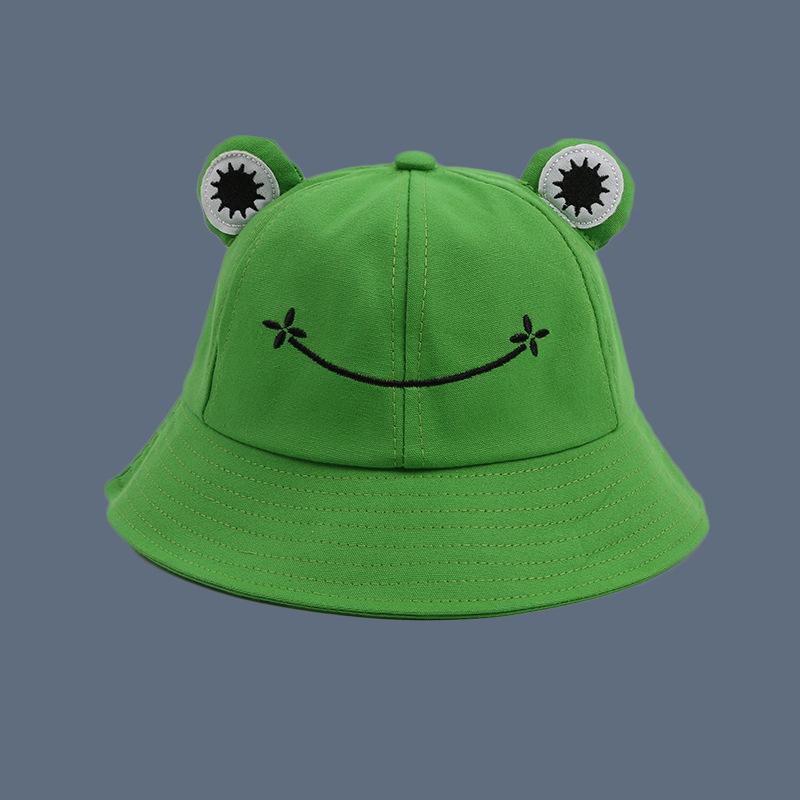 

Berets Parent-Kid Cartoon Frog Women Bucket Hat Panama Men Fishing Cap Cute Froggy Big Eyes Homme Femme Chapeau Fisherman Sun, Yellow bucket hat
