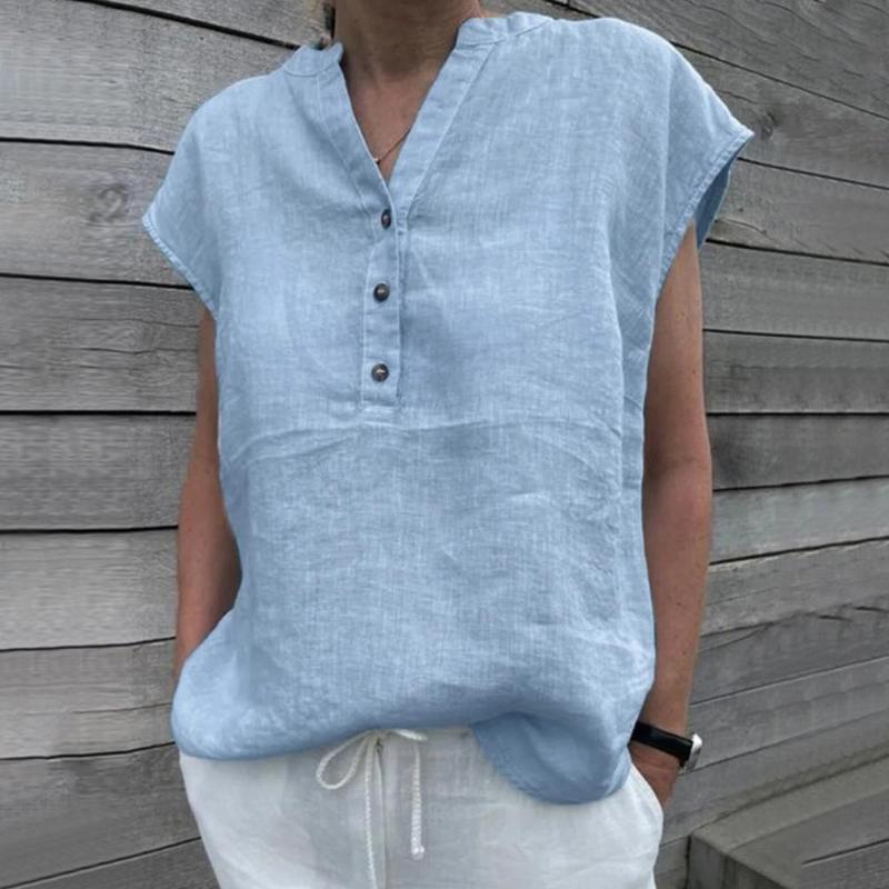 Women's Blouses & Shirts Summer Blouse Solid Color T-shirt Pure Breatahble Top, Khaki
Women's Blouses & Shirts Summer Blouse Solid Color T-shirt Pure Breatahble Top, Khaki