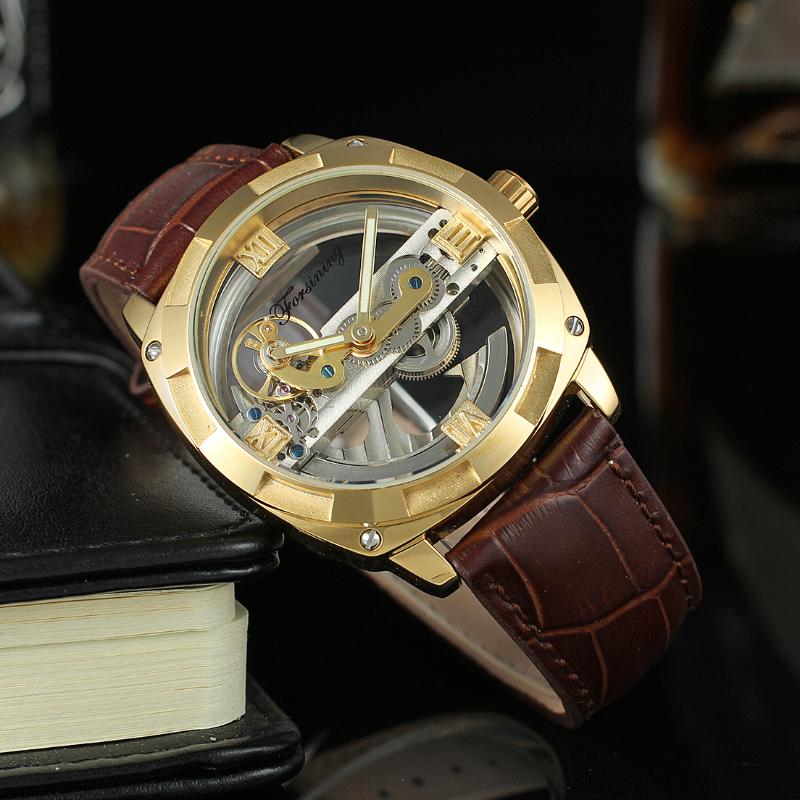 Wristwatches Forsining Men Automatic Mechanical Wrist Watch Business Casual Leather Strap See-through Design Watches Relogio, B1
Wristwatches Forsining Men Automatic Mechanical Wrist Watch Business Casual Leather Strap See-through Design Watches Relogio, B1