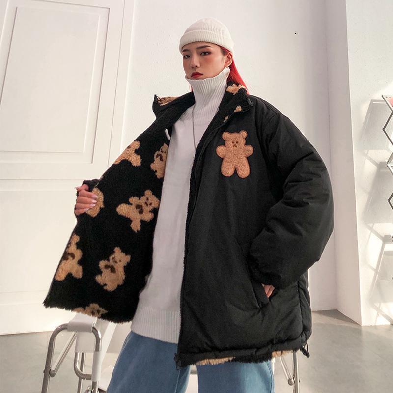 Women s Down Parkas Chic Stand Collar Reversible Cotton padded Coat Women Full Cartoon Bears Printed Heated Parka Jacket Korean Winter Warm Clothes 221208, Black
Women s Down Parkas Chic Stand Collar Reversible Cotton padded Coat Women Full Cartoon Bears Printed Heated Parka Jacket Korean Winter Warm Clothes 221208, Black