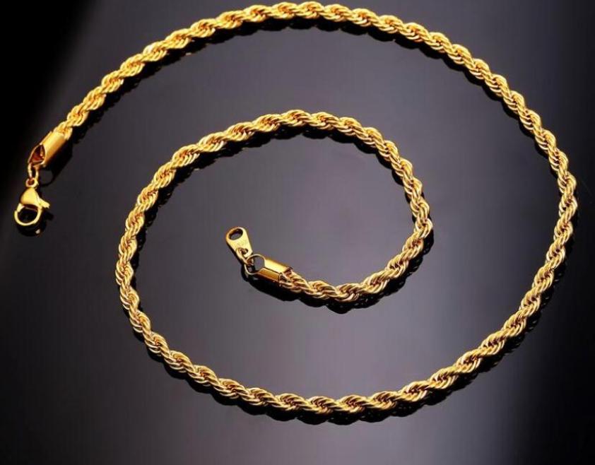 18K Real Gold Plated Stainless Steel Rope Chain Necklace for Men Gold Chains Fashion Jewelry Gift7447447
18K Real Gold Plated Stainless Steel Rope Chain Necklace for Men Gold Chains Fashion Jewelry Gift7447447
