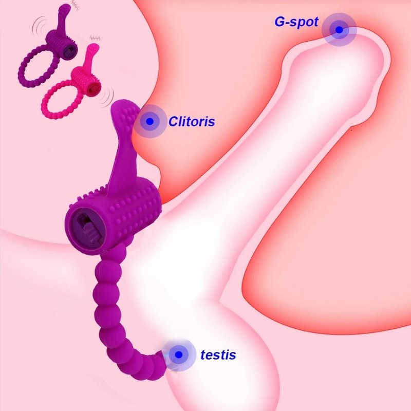 Cockrings sex toy Ring Cock Penis Stretchy Intense Clit Stimulation Silicone Tongue Vibrator Sex Toys for Couple Adults Products Delay Ejaculatio