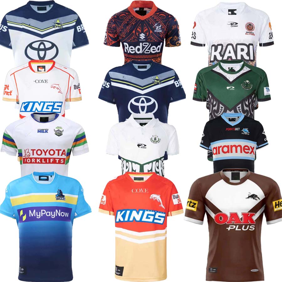 S-5XL 22/23 NRL rugby Jerseys Cowboy New South Rabbitohs ANZAC Indigenous leopard champion Raider Eels Australia Nrl League Parramatta maori, Bule
S-5XL 22/23 NRL rugby Jerseys Cowboy New South Rabbitohs ANZAC Indigenous leopard champion Raider Eels Australia Nrl League Parramatta maori, Bule