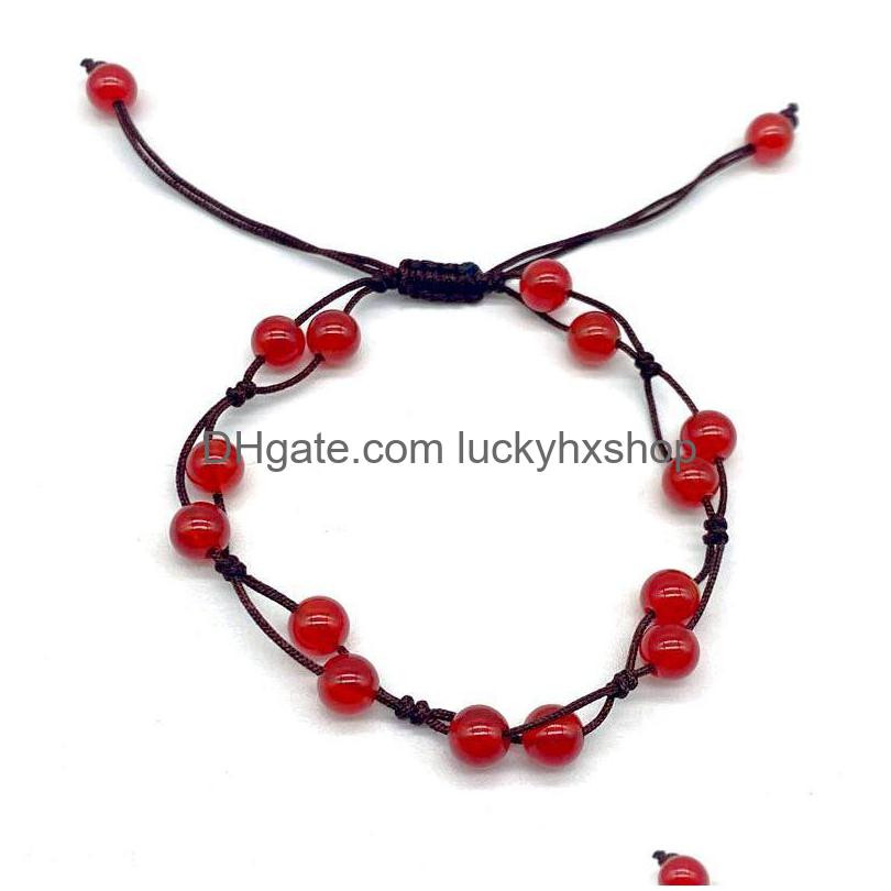 Charm Bracelets 6Mm Red Natural Stone Handmade Rope Braided Beaded Lucky Party Club Birthday Jewelry For Women Men Lover C3 Drop Deli Dhfac
Charm Bracelets 6Mm Red Natural Stone Handmade Rope Braided Beaded Lucky Party Club Birthday Jewelry For Women Men Lover C3 Drop Deli Dhfac