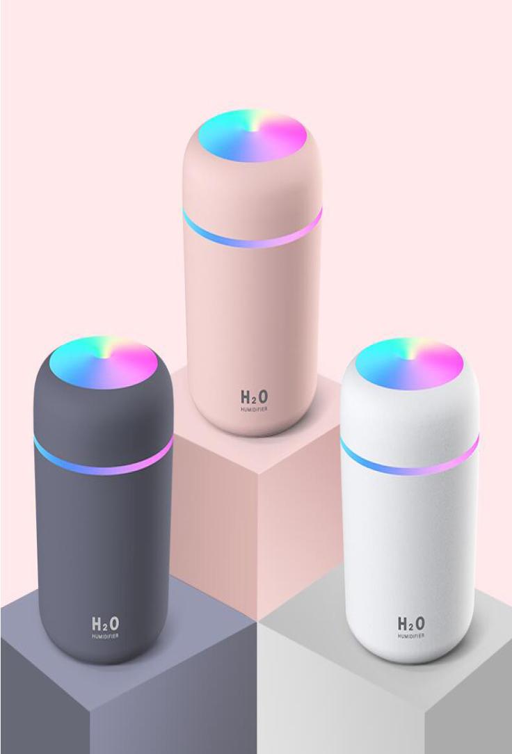 Car Humidifier 300ml USB Ultra Dazzle Cup Aroma Diffuser Cool Mist Maker Air Humidifiers Purifier with Romantic Light2984718