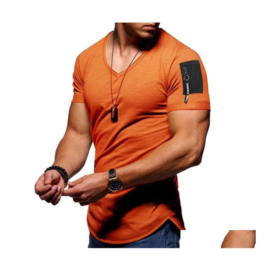 Men'S T-Shirts Summer Fashion Brand Slim Shortsleeved T Shirt Men Arm Zipper Fitness Vneck Mens Tshirt Cotton Casual Top Tee Size M3 Dhxrc, V tibetan blue
Men'S T-Shirts Summer Fashion Brand Slim Shortsleeved T Shirt Men Arm Zipper Fitness Vneck Mens Tshirt Cotton Casual Top Tee Size M3 Dhxrc, V tibetan blue