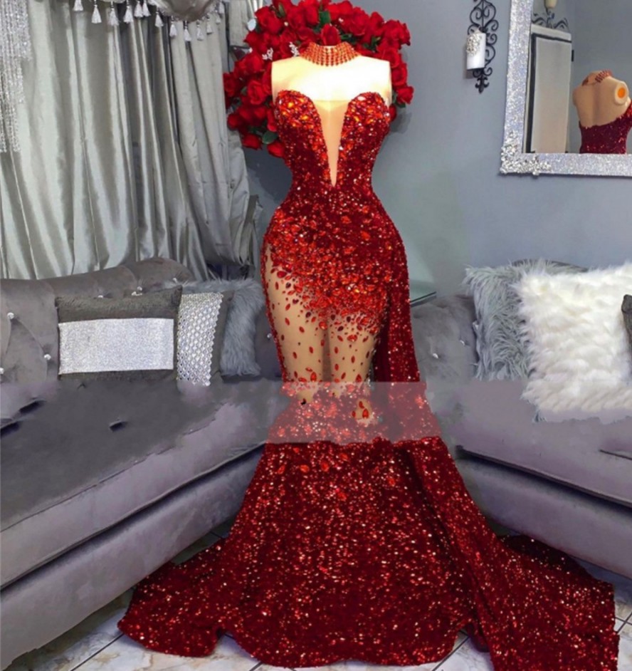 Red Crystals Sequin Mermiad Women Prom Dress Luxury Sweetheart Beads Long Evening Party Gowns for Christmas Arabic Dubai Robe De Soiree, Black
Red Crystals Sequin Mermiad Women Prom Dress Luxury Sweetheart Beads Long Evening Party Gowns for Christmas Arabic Dubai Robe De Soiree, Black