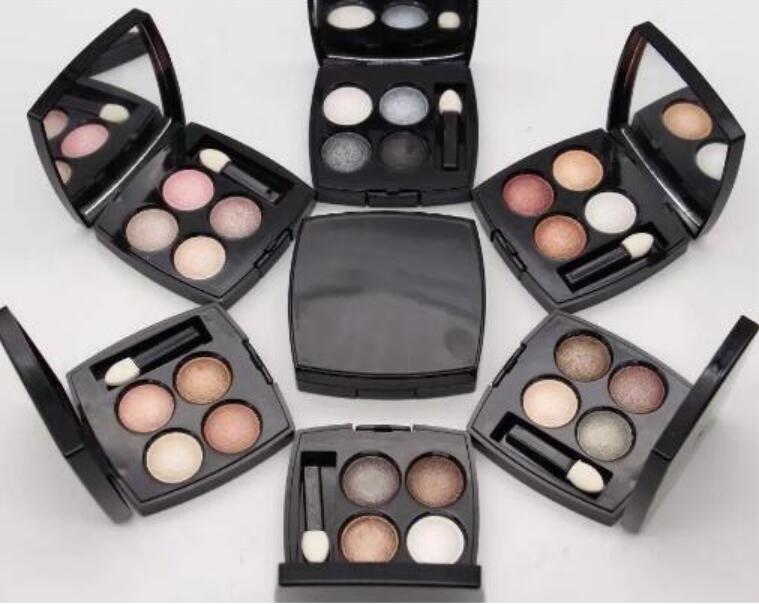 Famous Makeup Eye Shadow 4 Colors Matte Shimmer Natural Waterproof Eyeshadow Shadows Palette With Brush 6 Styles Free Fast Ship