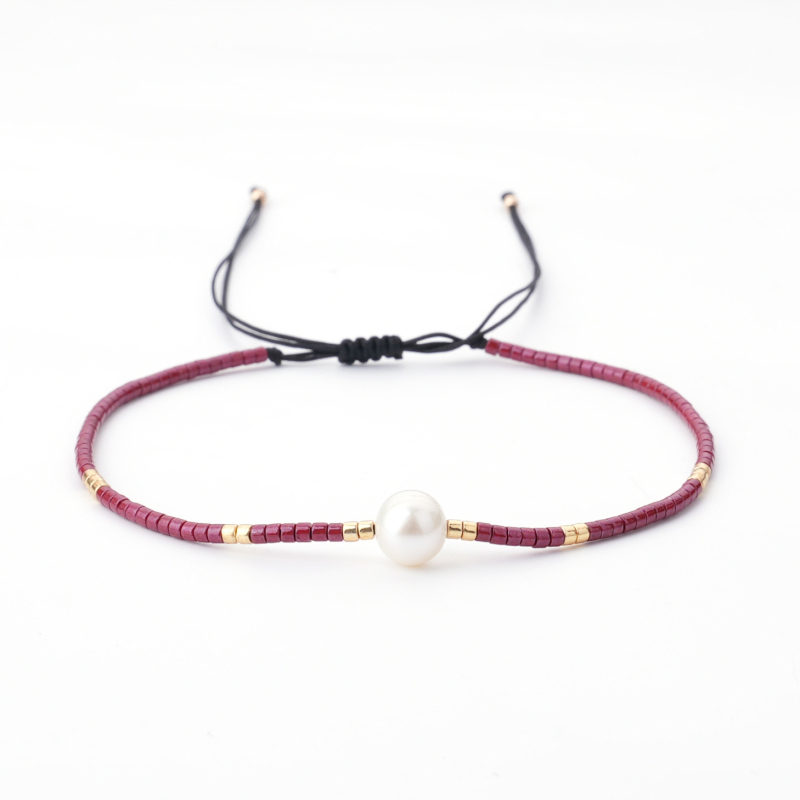 Miyuki Tila Bead Strands Bracelets Fresh Water Pearl Adjustable Bracelets for Women