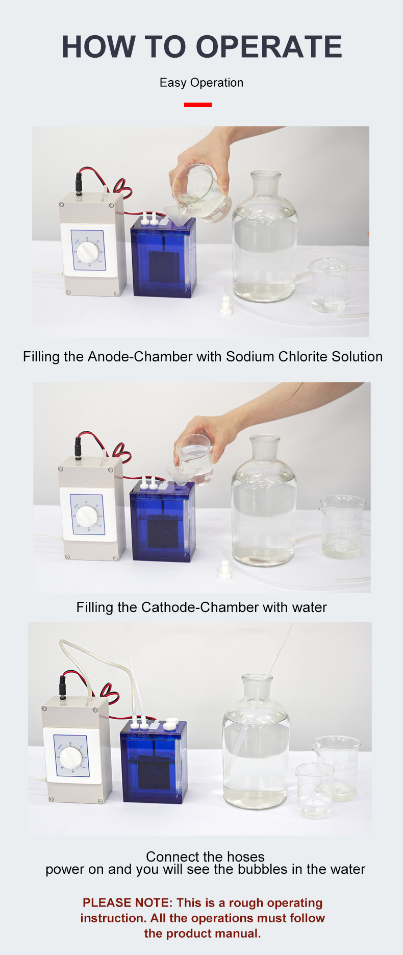 High Quality Portable small disinfectant ClO2 Generator Chlorine Dioxide Generator with 10% sodium hypochlorite solution for hospital use