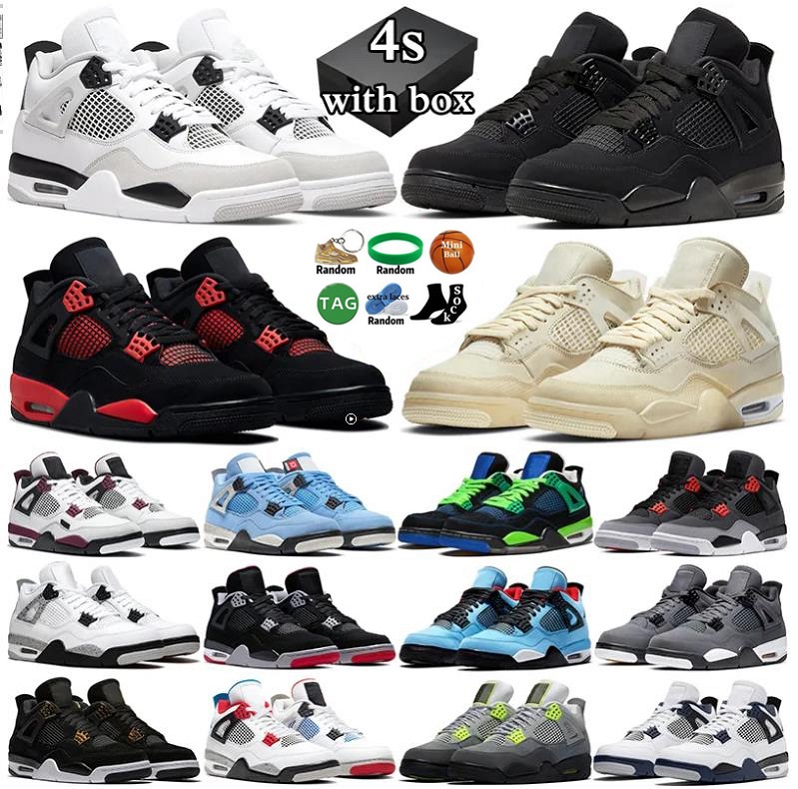 Jumpman 4 4s Mens Basketball Shoes Military Black Cat Canvas University Blue Red Thunder Cactus Jack 4 4s Men Women Trainers Outdoor Sports Sneakers, Box
Jumpman 4 4s Mens Basketball Shoes Military Black Cat Canvas University Blue Red Thunder Cactus Jack 4 4s Men Women Trainers Outdoor Sports Sneakers, Box
