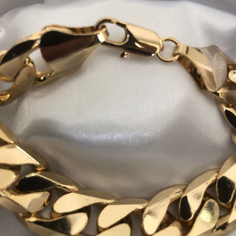 FREE Luxury Box 24ct Yellow Solid Gold Filled Curb Cuban Bracelet Chain 12mm Links 8inch
FREE Luxury Box 24ct Yellow Solid Gold Filled Curb Cuban Bracelet Chain 12mm Links 8inch