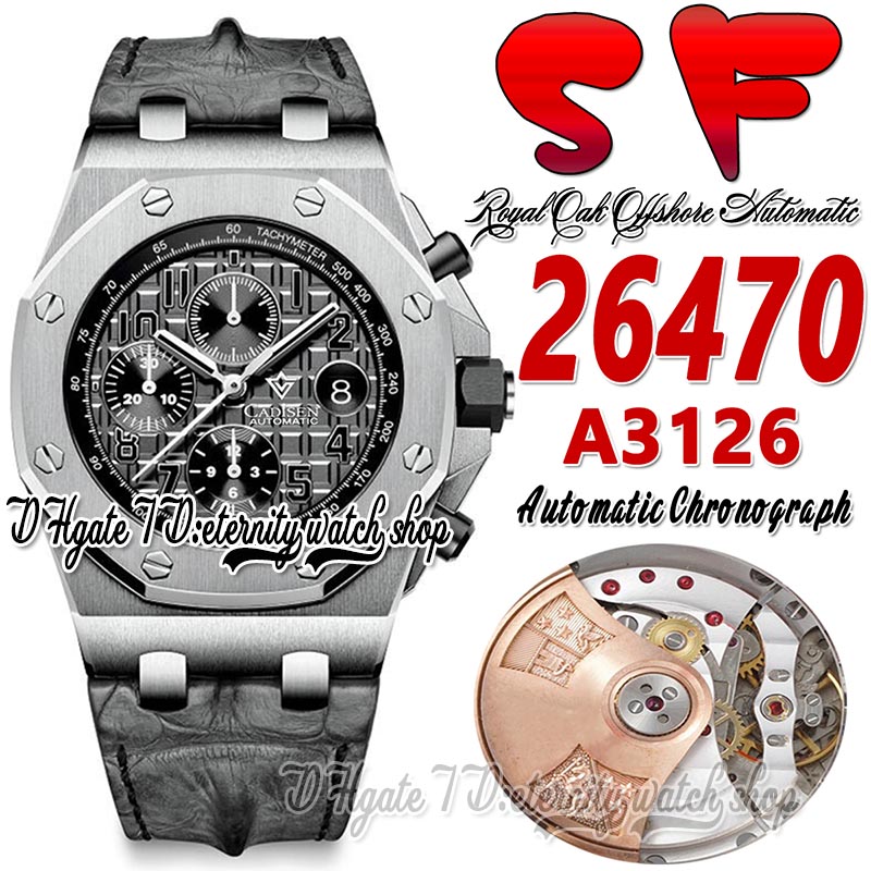SF rsf26470 A3126 Chronograph Automatic Mens Watch 42mm Stainless Steel Case Slate Grey Textured Dial Black Leather Strap 2022 Super Edition eternity Watches, Watch waterproof production cost
SF rsf26470 A3126 Chronograph Automatic Mens Watch 42mm Stainless Steel Case Slate Grey Textured Dial Black Leather Strap 2022 Super Edition eternity Watches, Watch waterproof production cost