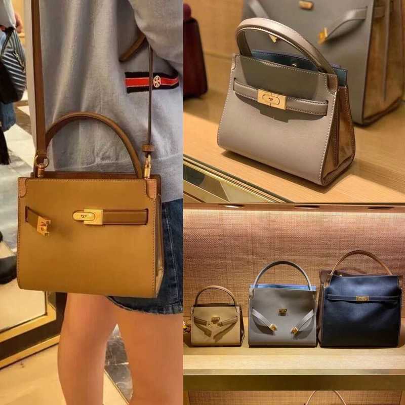 torysburchs bag handbag lee double leather one shoulder cross body portable tote women's, Black mini 
torysburchs bag handbag lee double leather one shoulder cross body portable tote women's, Black mini