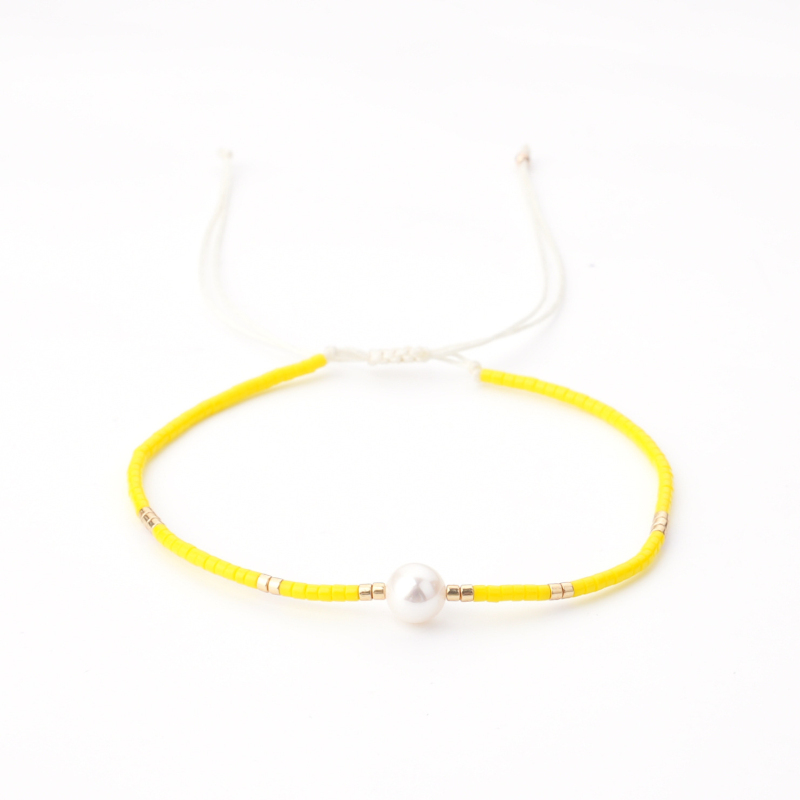 Miyuki Tila Bead Strands Bracelets Fresh Water Pearl Adjustable Bracelets for Women