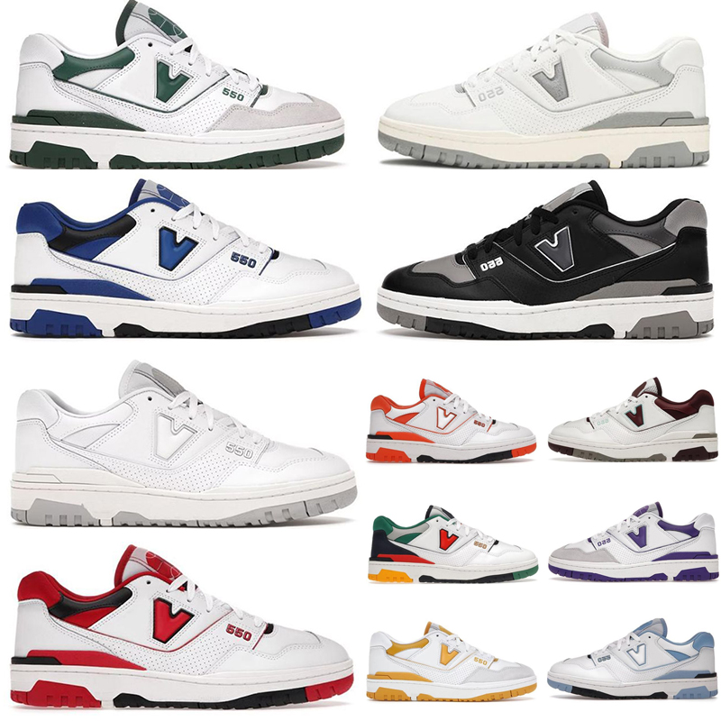 Casual shoes 550 White Green Grey Cream Black Blue UNC Shadow Discount Burgundy Designers New Bb550 B550 for Mens Women 550s Outdoors ball walking number Size 36-45