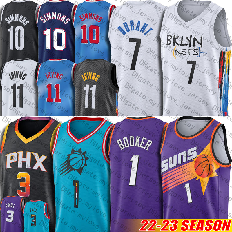 Basketball Jerseys Devin Booker Chris Paul DeAndre Ayton 1 3 Steve Nash Charles Barkley Brooklyns Net jersey Kevin Durant Kyrie Ben Simmons Irving 7sdd
