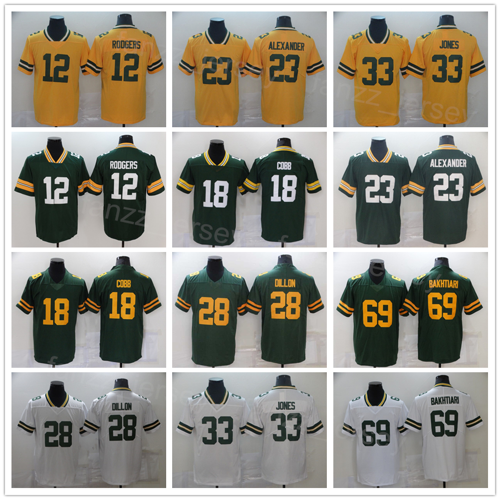 Men Football 18 Randall Cobb Jerseys 23 Jaire Alexander 28 AJ Dillon 12 Aaron Rodgers 33 Aaron Jones 69 David Bakhtiari Green White Yellow Team Stitched For Sport Fans
Men Football 18 Randall Cobb Jerseys 23 Jaire Alexander 28 AJ Dillon 12 Aaron Rodgers 33 Aaron Jones 69 David Bakhtiari Green White Yellow Team Stitched For Sport Fans