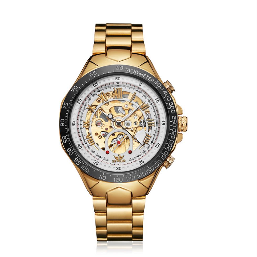 SEWOR Mens Stainless Steel Mechanical Watch Man Skeleton Wristwatches Modern Men Mechanical Automatic Self-Wind Watches SWQ58-183215g, Gold 3
SEWOR Mens Stainless Steel Mechanical Watch Man Skeleton Wristwatches Modern Men Mechanical Automatic Self-Wind Watches SWQ58-183215g, Gold 3