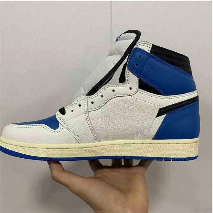

2024 Dress Shoes Retro Authentic 1 Travis Scotts Fragment Man High Low OG 1s SP TS Cactus Jack Military Blue SB PlayStation Sports Sneakers