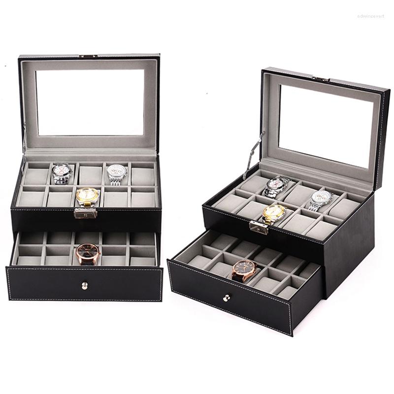 Watch Boxes Double-Layer 20-Bit Box Display Storage PU Leather Transparent Glass Drawer And Jewelry Organizer
Watch Boxes Double-Layer 20-Bit Box Display Storage PU Leather Transparent Glass Drawer And Jewelry Organizer