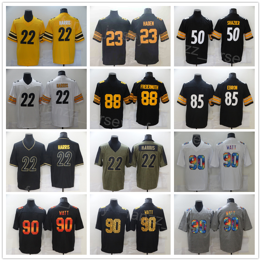 Men Football 22 Najee Harris Jersey 88 Pat Freiermuth 50 Ryan Shazier 90 TJ Watt 23 Joe Haden 85 Eric Ebron Rainbow Leopard Grain Smoke Army Green Salute To Service Team, Black
Men Football 22 Najee Harris Jersey 88 Pat Freiermuth 50 Ryan Shazier 90 TJ Watt 23 Joe Haden 85 Eric Ebron Rainbow Leopard Grain Smoke Army Green Salute To Service Team, Black