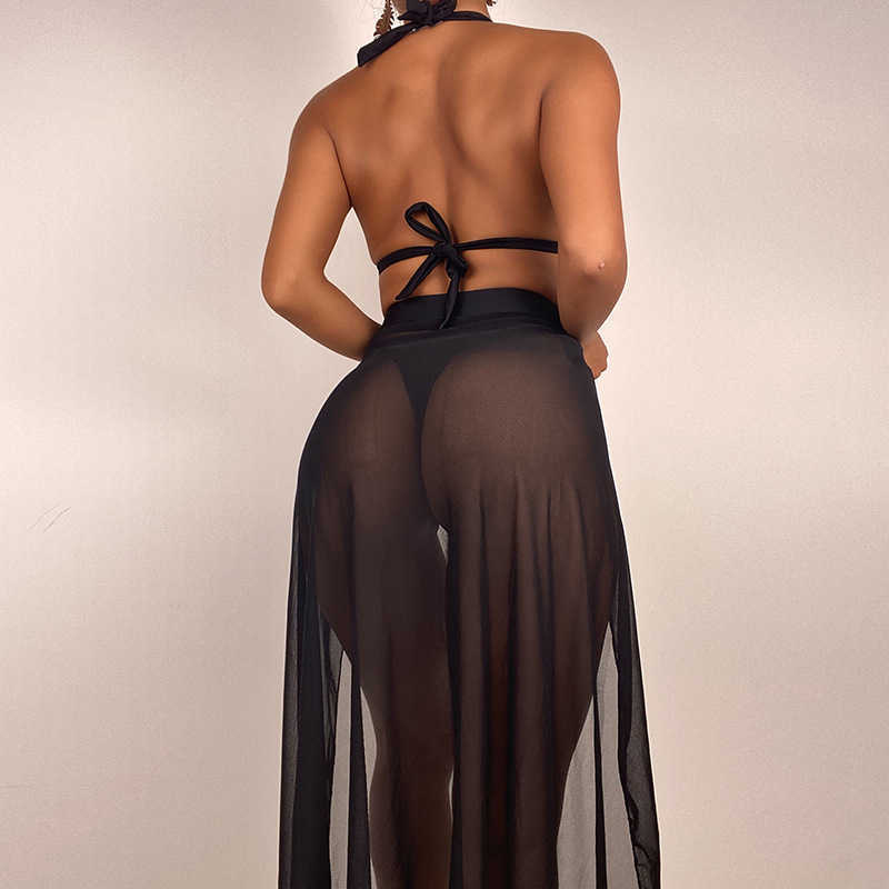 Swim Wear 2022 New With Sarong Halter Cut Out Bikini Women Swimwear Female Swimsuit Three-pieces Bikini set Bather Bathing Suit Swim Lady T221208
Swim Wear 2022 New With Sarong Halter Cut Out Bikini Women Swimwear Female Swimsuit Three-pieces Bikini set Bather Bathing Suit Swim Lady T221208