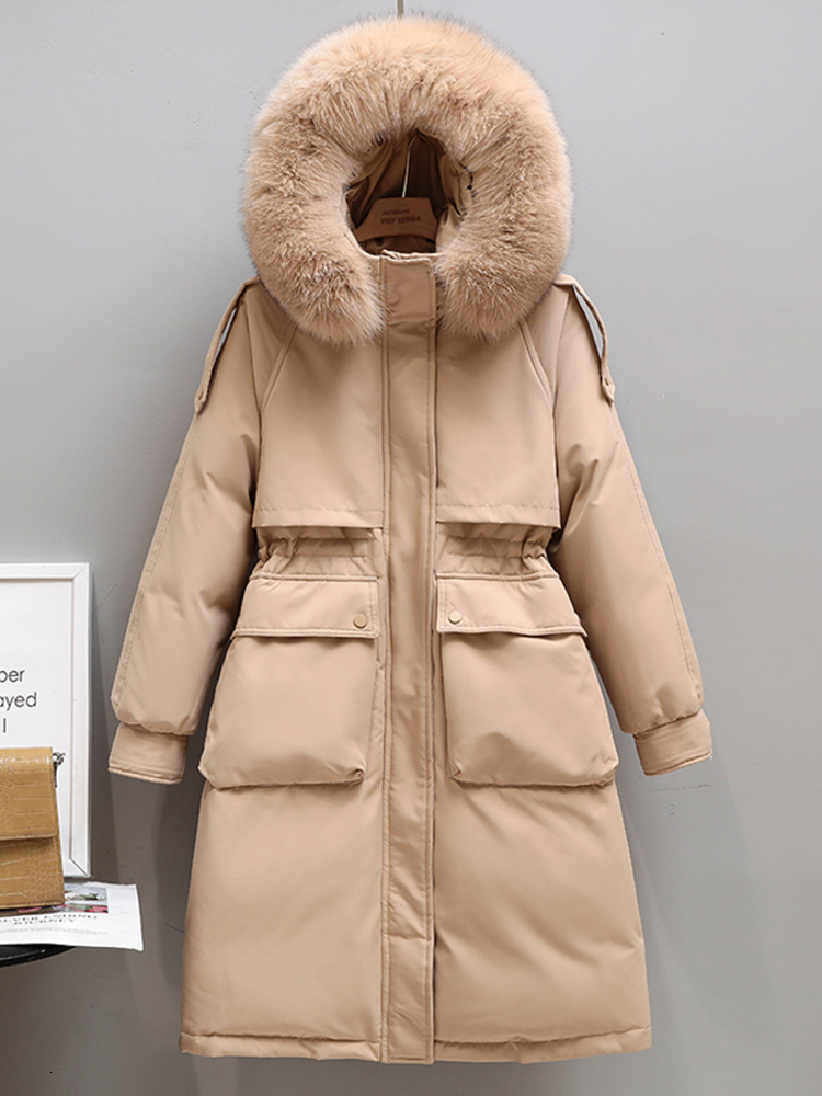 Women s Down Parkas Fitaylor Winter Women Long Jacket Large Natural Fur Collar Hooded 90 White Duck Coat Thickness Snow Warm Outwear 221208, Khaki real fur
Women s Down Parkas Fitaylor Winter Women Long Jacket Large Natural Fur Collar Hooded 90 White Duck Coat Thickness Snow Warm Outwear 221208, Khaki real fur