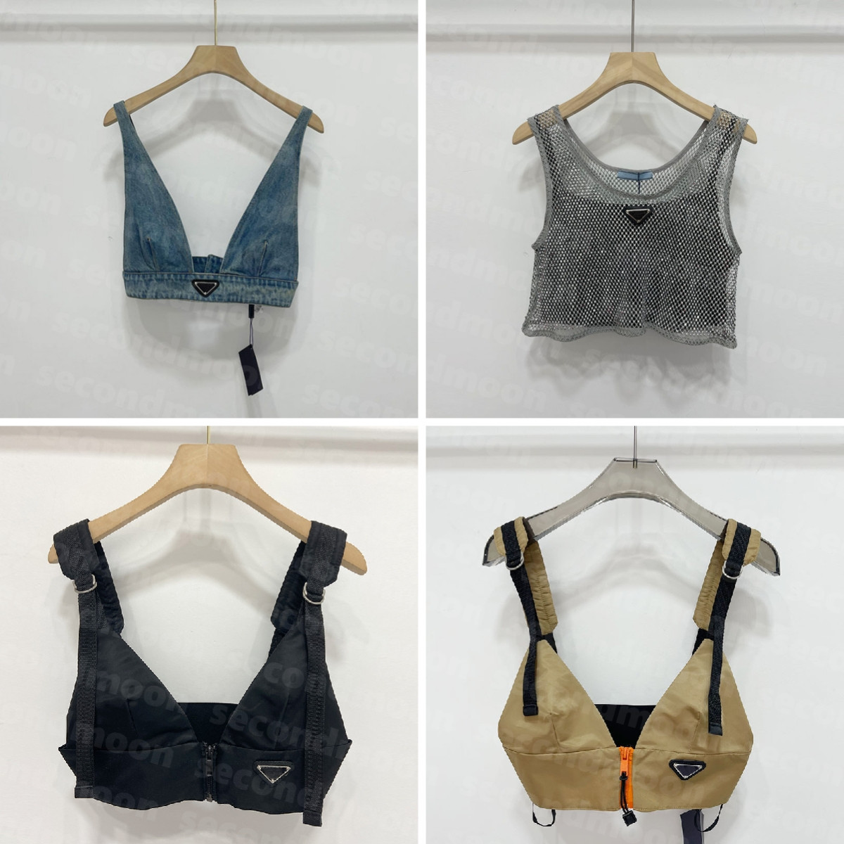2024 Shiny Rhine T Shirts Women Denim Sling Vest Sexy Cropped Top Party Tank Tops V Neck T-Shirt Bra Fashion fashion588ess6 L250724