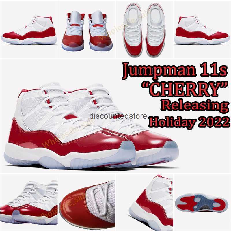 New 11s Jumpman Basketball Shoes Cherry Cool Grey High Low Sneakers Mens Womens Designer Trainers Fashion Shoe With Keychain Tag, Gym red
New 11s Jumpman Basketball Shoes Cherry Cool Grey High Low Sneakers Mens Womens Designer Trainers Fashion Shoe With Keychain Tag, Gym red