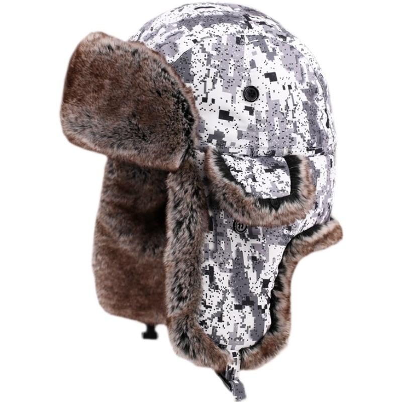 Berets 2022 Winter Ushanka Russian Hat Men Thermal Warm Hunting Cycling Skiing Bomber Hats Earflap Trapper Snow Soviet Cap, Grey camo
Berets 2022 Winter Ushanka Russian Hat Men Thermal Warm Hunting Cycling Skiing Bomber Hats Earflap Trapper Snow Soviet Cap, Grey camo
