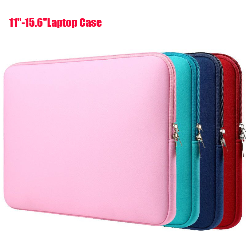 Zipper Soft Laptop Case 11-15.6 Inch Laptop Bag Sleeve Bags Protective Cover Carrying Cases for iPad MacBook Air Pro Ultrabook Notebook Handbags