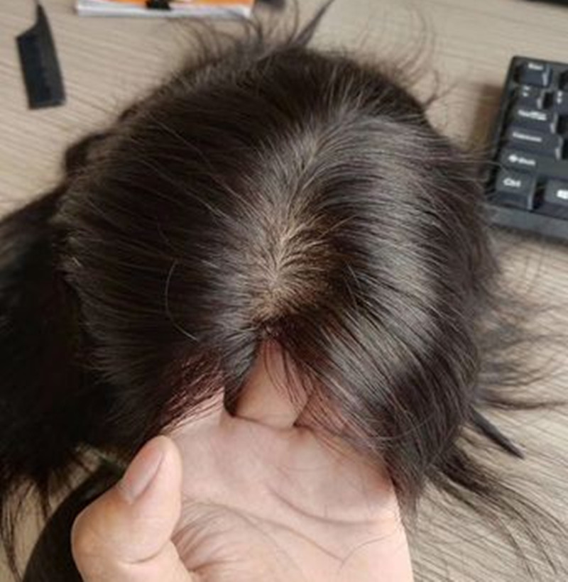 16" Premium Human hair topper silk top skin base natural scalp 6x6" volume toppers clip in Best toupee women hairs piece 15x16CM brown or bl