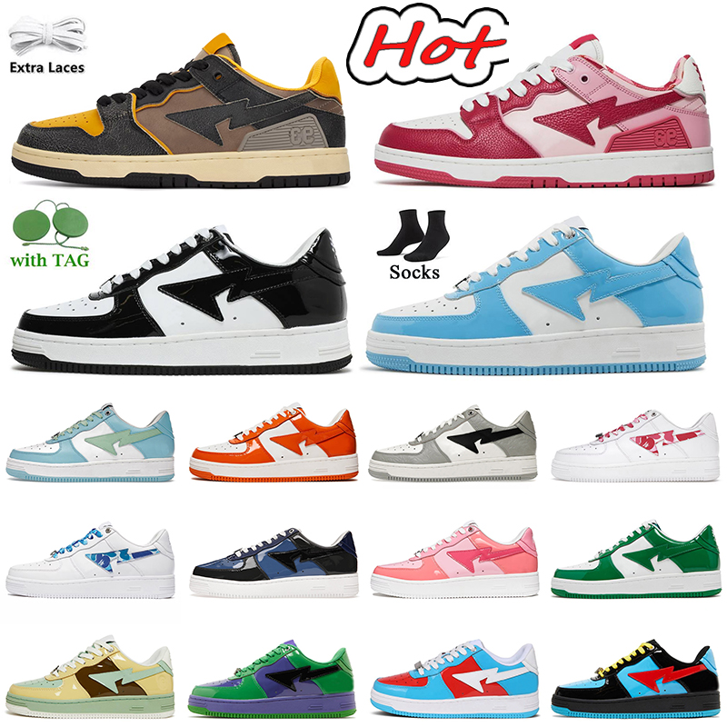 Fashion Designer Bapestas Baped SK8 Sta Casual Shoes Women Mens a bapesta Patent Leather Black White Color ABC Camo Pink Grey Platform shoe Sneakers trainers 36-45, A64 pastel pink 36-40
Fashion Designer Bapestas Baped SK8 Sta Casual Shoes Women Mens a bapesta Patent Leather Black White Color ABC Camo Pink Grey Platform shoe Sneakers trainers 36-45, A64 pastel pink 36-40