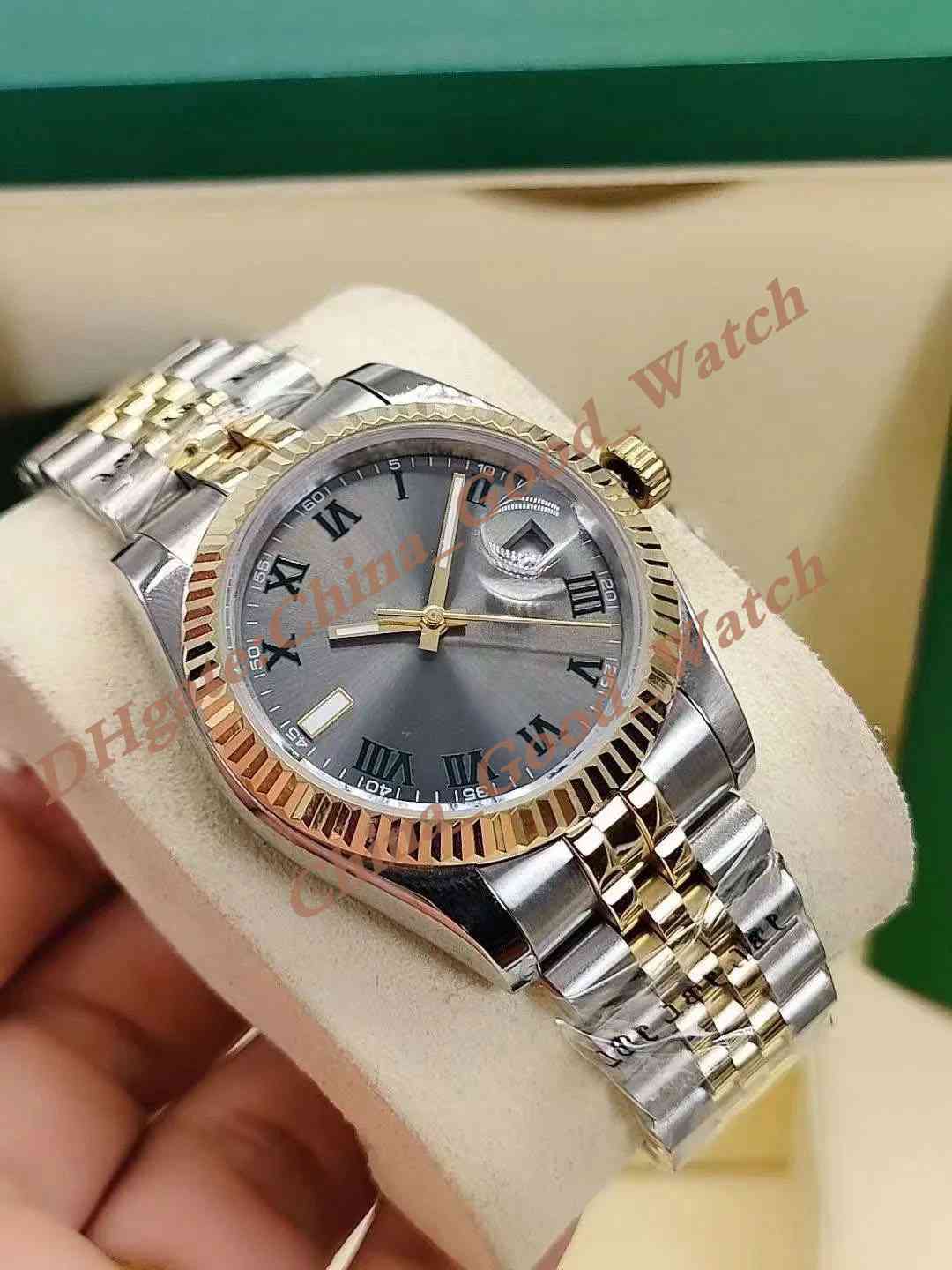41mm Watches For Men Watch Men's Automatic 2813 Movement Yellow Gold Steel Jubilee Bracelet Champagne Silver Rhodium Wimbledon 126333 Wristwatches Original box
