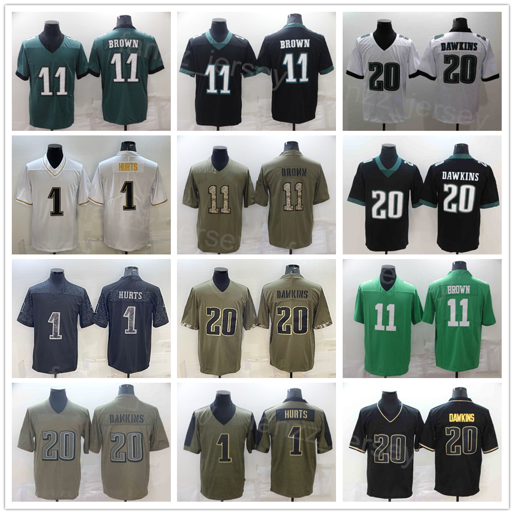 Men Football 1 Jalen Hurts Jersey 11 A.J. Brown 20 Brian Dawkins Olive Salute To Service USMC Turn Back The Clock Vapor Color Rush All Stitched Black Green White Uniform
Men Football 1 Jalen Hurts Jersey 11 A.J. Brown 20 Brian Dawkins Olive Salute To Service USMC Turn Back The Clock Vapor Color Rush All Stitched Black Green White Uniform