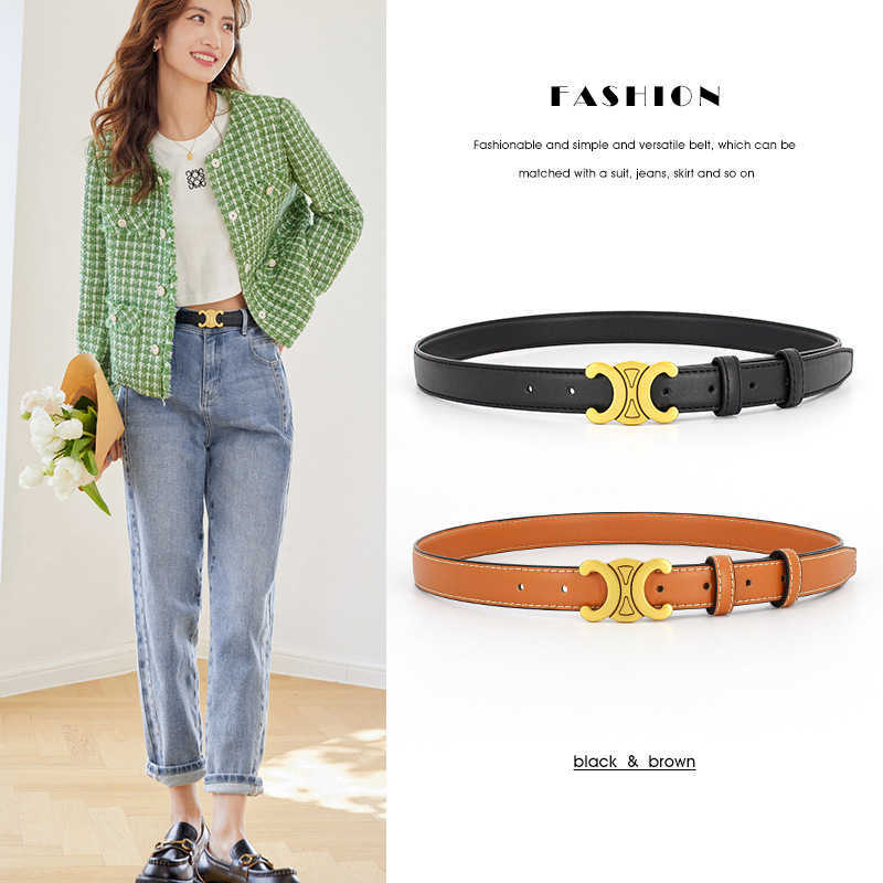 Belts Adhesives Belt Double C triumphal arch women's smooth buckle leather fashionable and versatile trouser belt, Black
Belts Adhesives Belt Double C triumphal arch women's smooth buckle leather fashionable and versatile trouser belt, Black