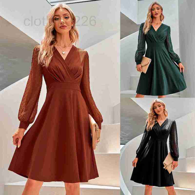 Casual Dresses designer Women' fashion V-neck jacquard dress in autumn and winter 2022 6ZEB, Green
Casual Dresses designer Women' fashion V-neck jacquard dress in autumn and winter 2022 6ZEB, Green